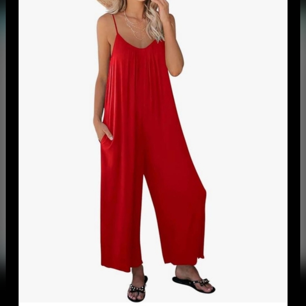 NWOT Red Women's Jumpsuit